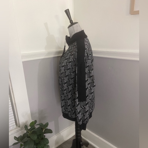 🔵5 For $15🔵 David Brown California Vintage Black Sparkly Zip Up Sweater - Picture 3 of 8